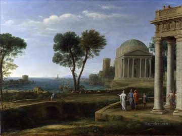  Aeneas Art - Landscape with Aeneas at Delos Claude Lorrain